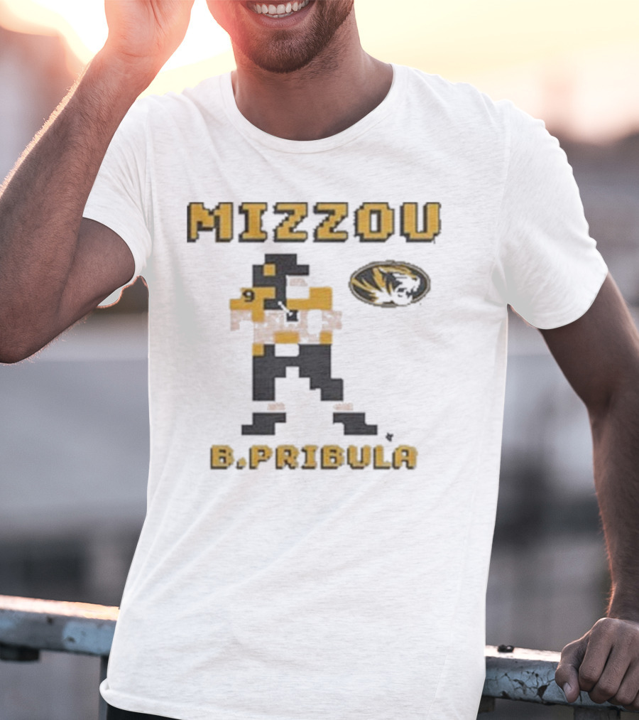 Mizzou B.Pribula 8-Bit Missouri Tigers T-Shirt