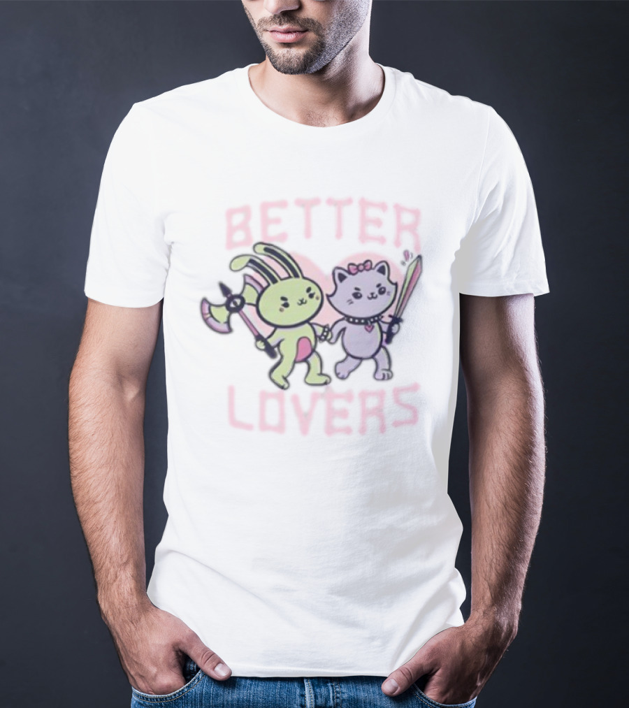 BETTER LOVERS Bunny And Cat With Weapons T-Shirt