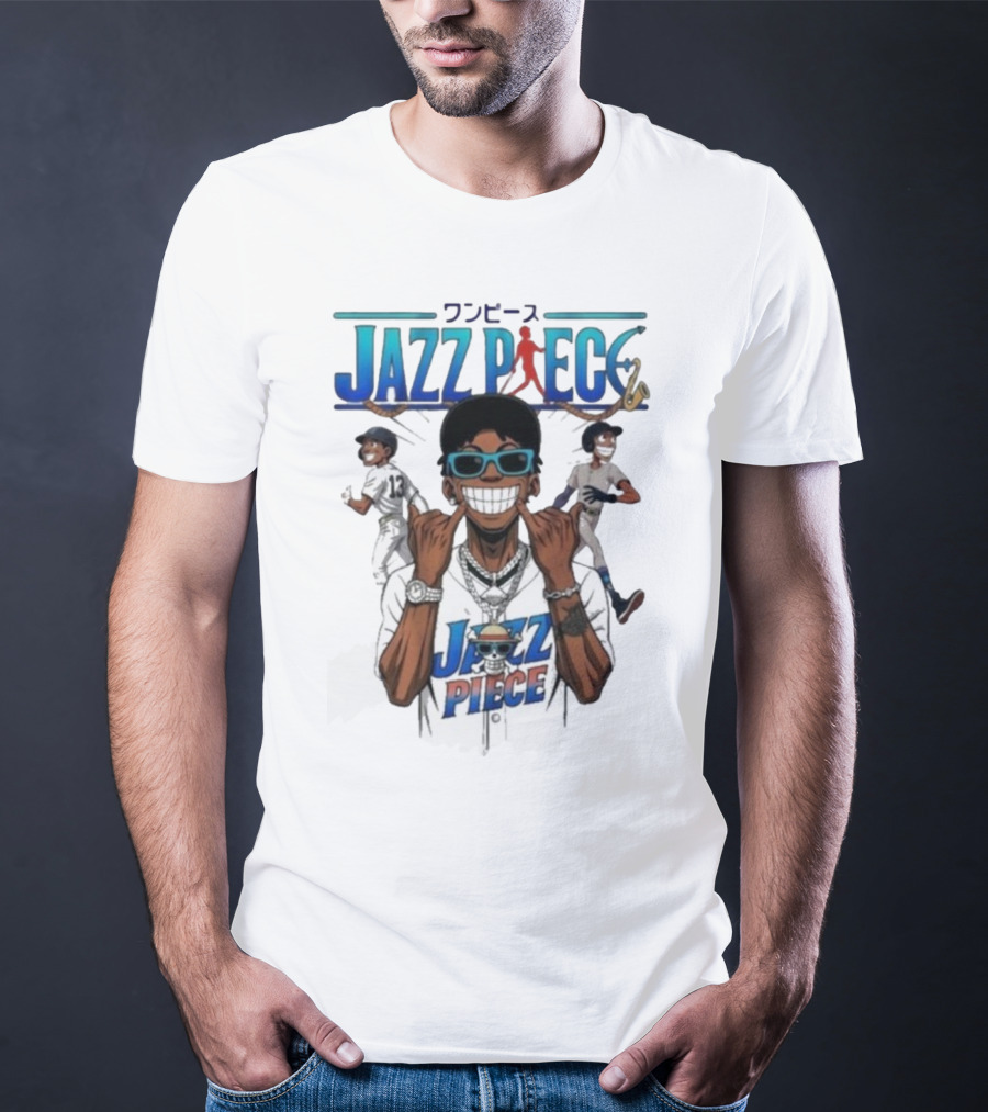 Jazz Piece One Piece New York Yankees MLB Collaboration T-Shirt
