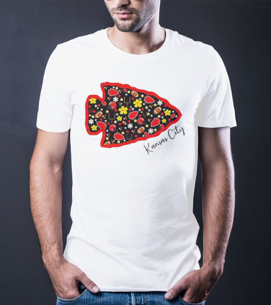 Kansas City Chiefs NFL Football 2025 Pattern Arrowhead T-Shirt