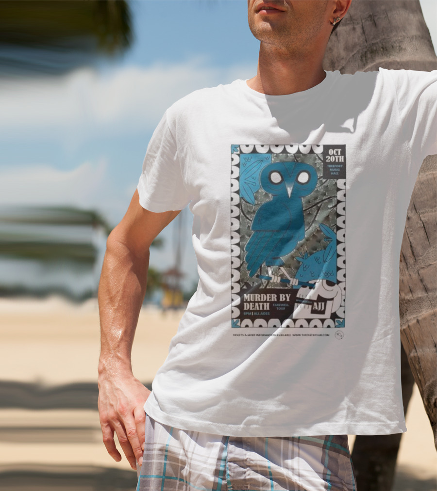 Murder By Death Farewell Tour Treefort Music Hall Boise October 20th AJJ Special Guest Owl Art T-Shirt