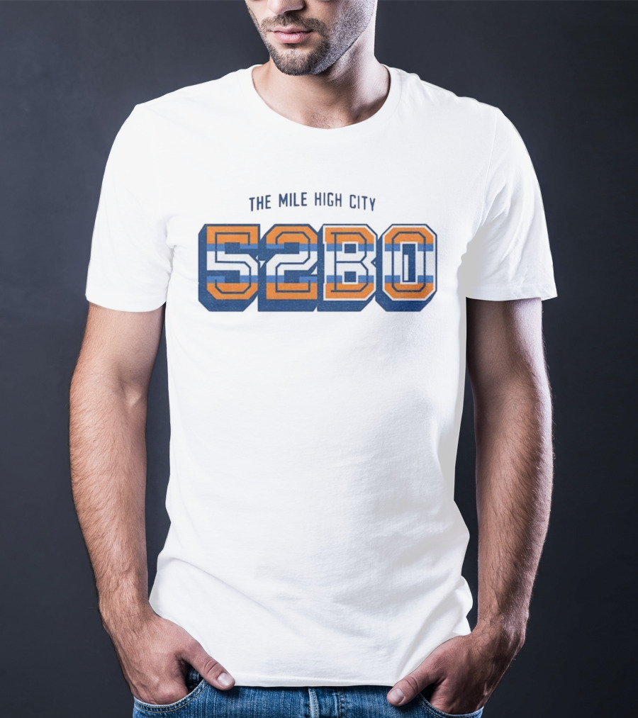 The Mile High City 5280 DNVR Retro Sports Style T-Shirt