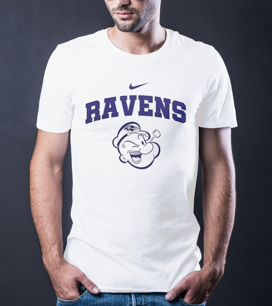 Baltimore Ravens X Popeye I Yam What I Yam Nike Collaboration T-Shirt