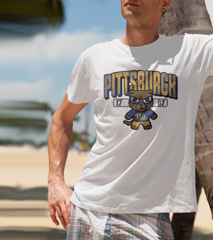 Pittsburgh Panthers 1787 Pitt Tokyodaichi Collaboration Bear T-Shirt