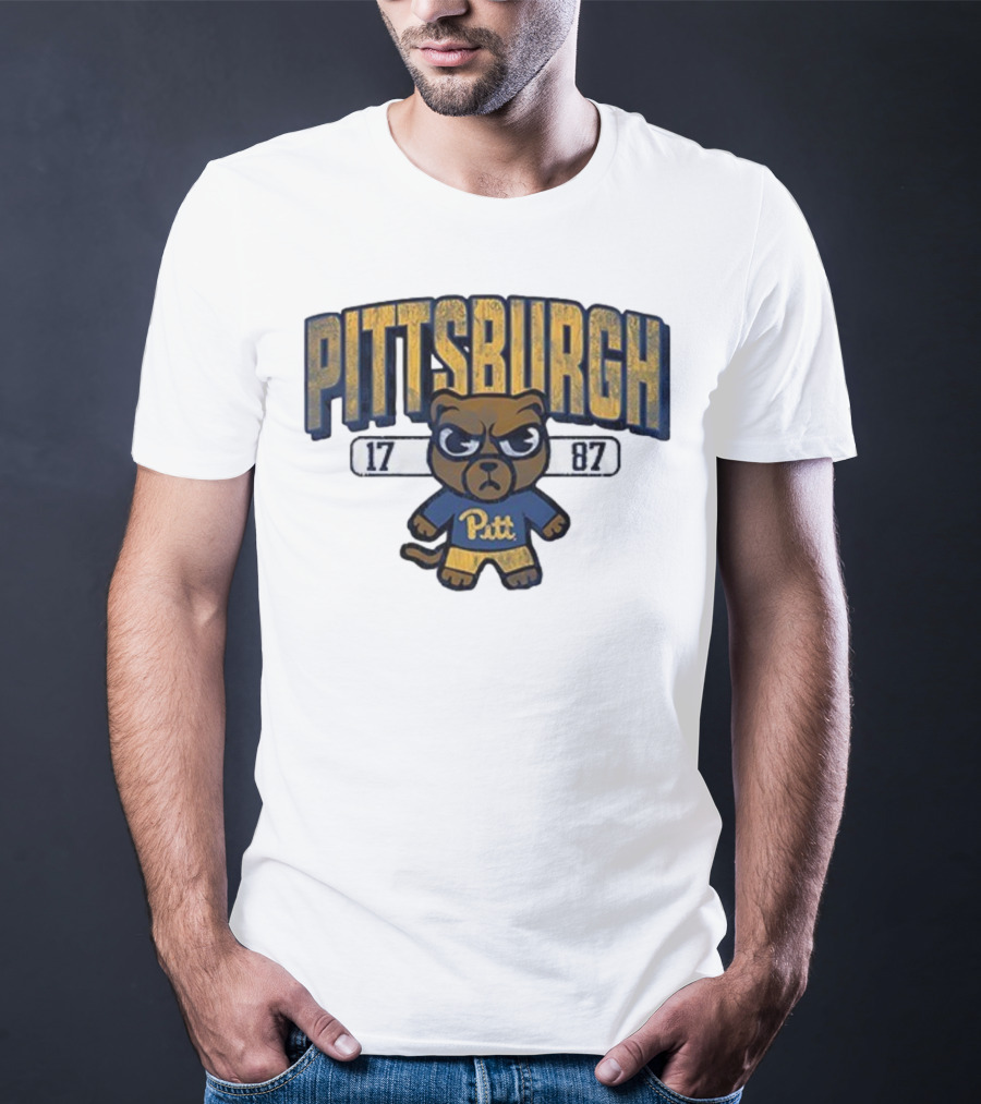 Pittsburgh Panthers 1787 Pitt Tokyodaichi Collaboration Bear T-Shirt