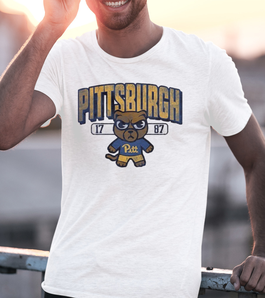 Pittsburgh Panthers 1787 Pitt Tokyodaichi Collaboration Bear T-Shirt