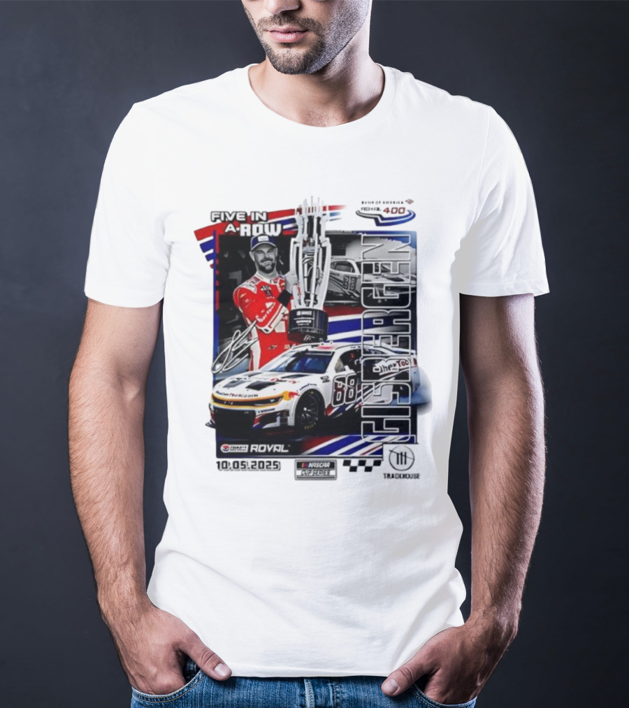 Shane Van Gisbergen NASCAR Cup Series Win Five In A Row 2025 Bank Of America ROVAL 400 T-Shirt