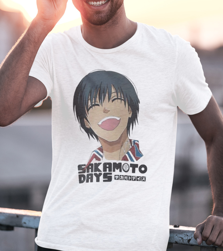 Sakamoto Days Yoichi Nagumo Anime Series Character Laughing Expression T-Shirt