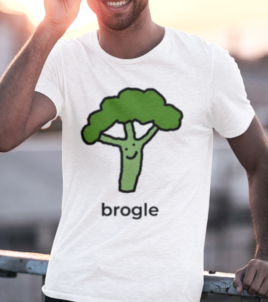 Dalesbits Brogle Happy Broccoli Pun T-Shirt