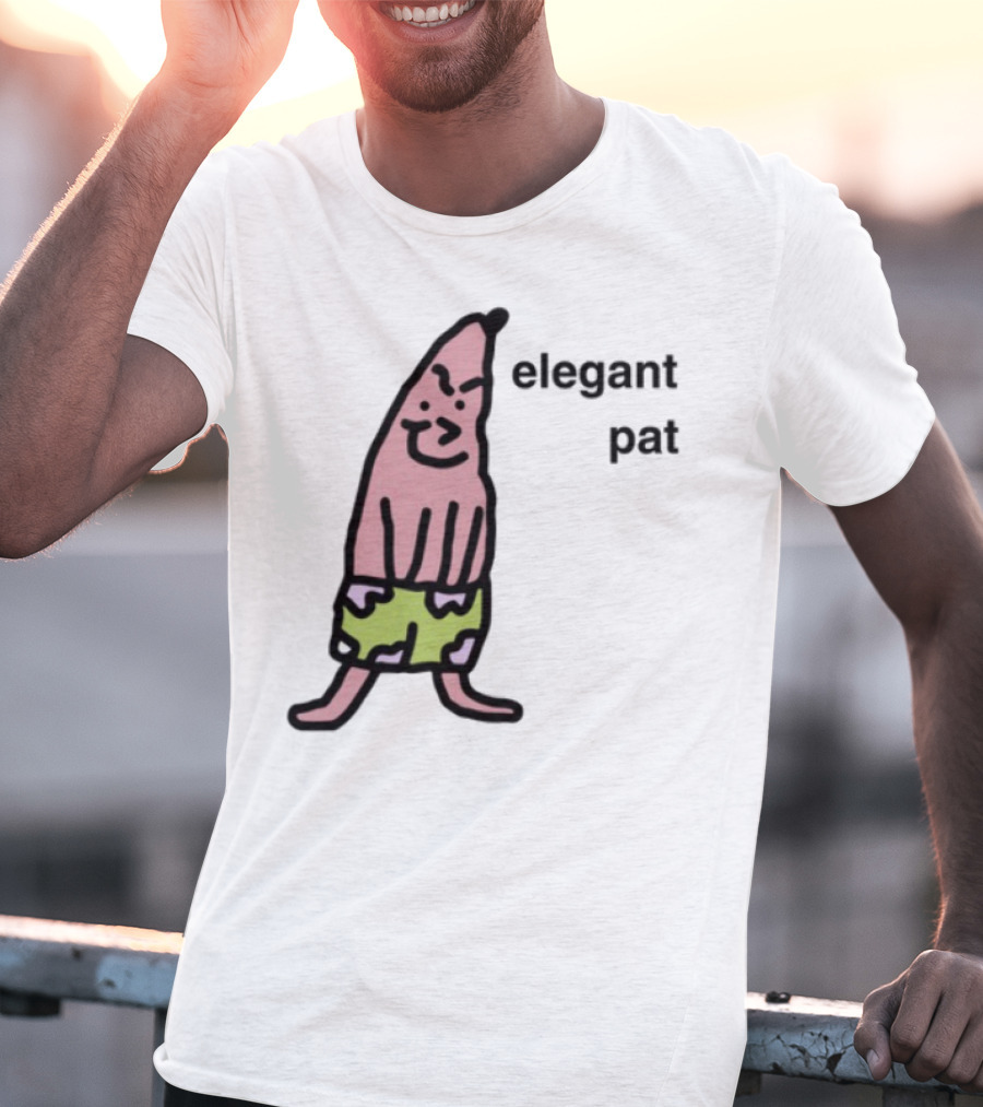 Elegant Pat Character Green Shorts Pose T-Shirt