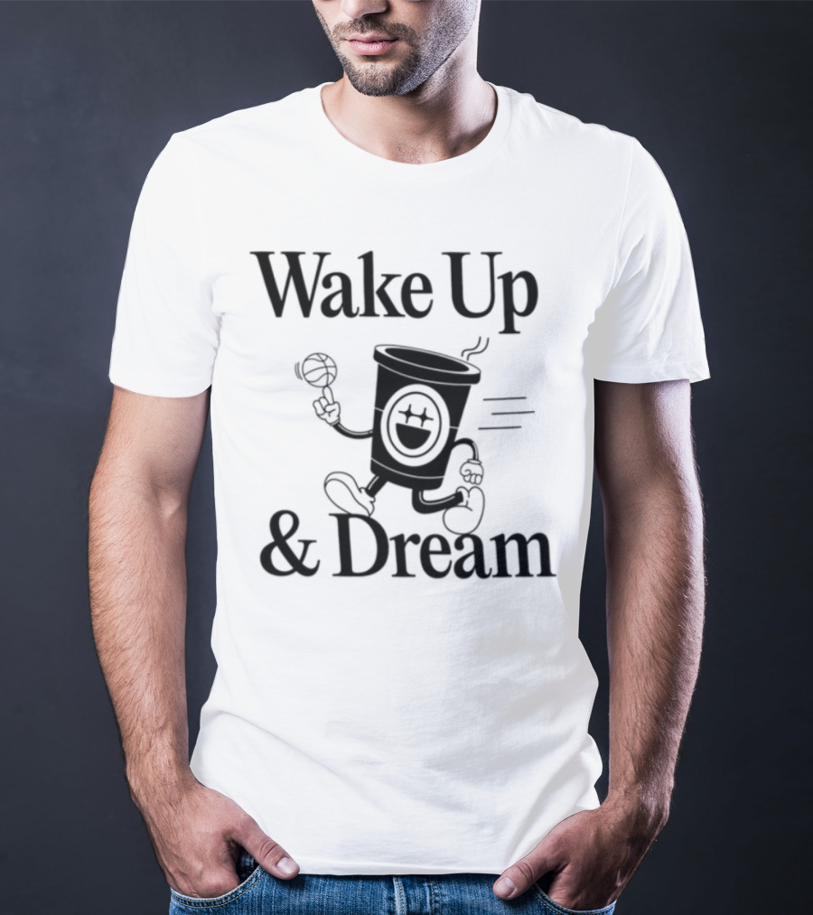 Enjoy Bigface Wake Up & Dream Coffee Cup Character T-Shirt
