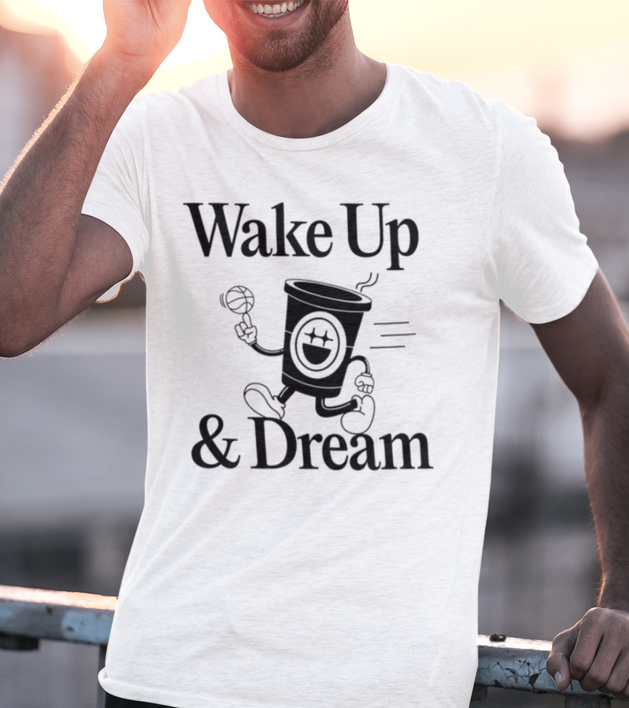 Enjoy Bigface Wake Up & Dream Coffee Cup Character T-Shirt