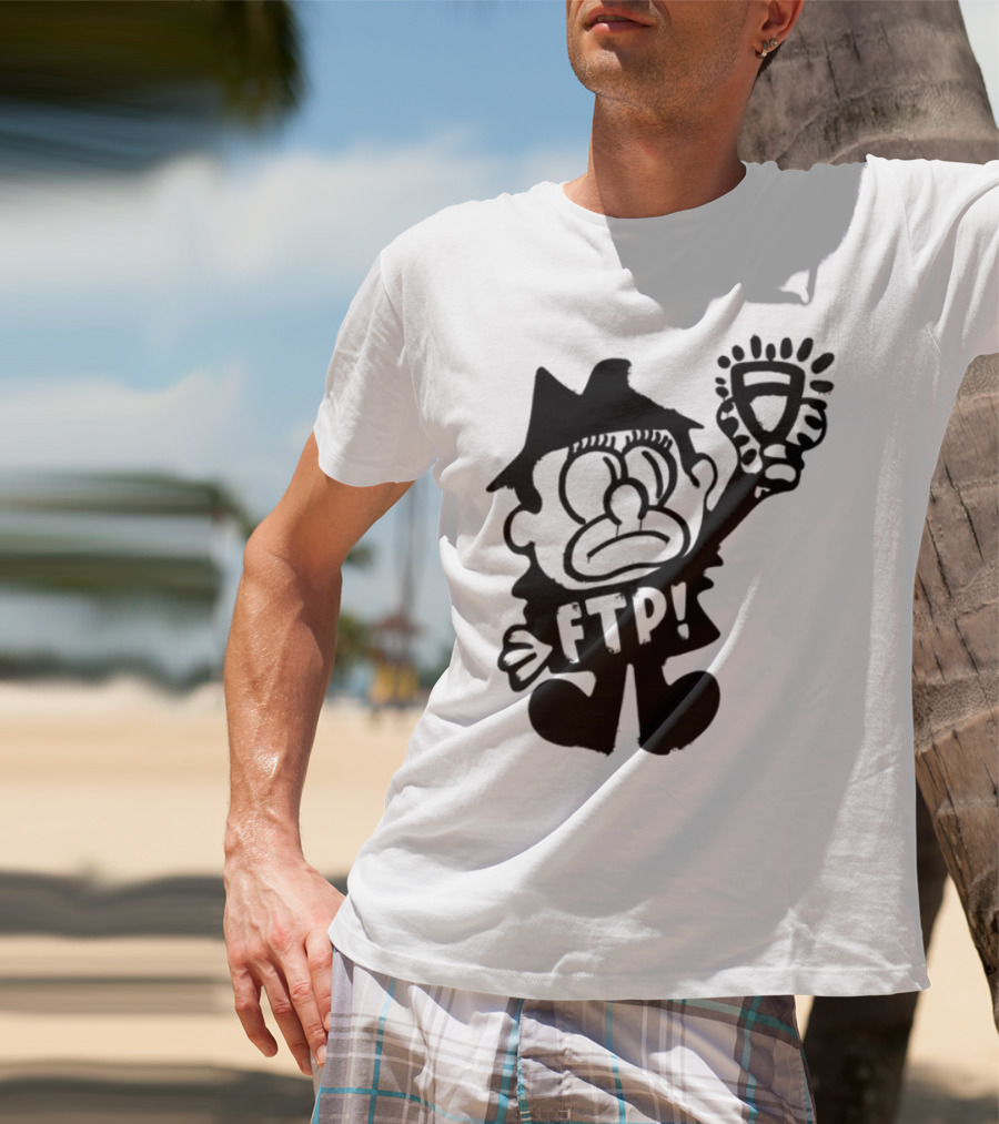 Ftp Slawn Character Holding Light Bulb T-Shirt