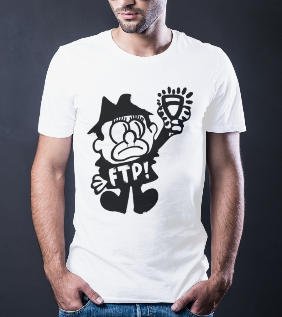 Ftp Slawn Character Holding Light Bulb T-Shirt