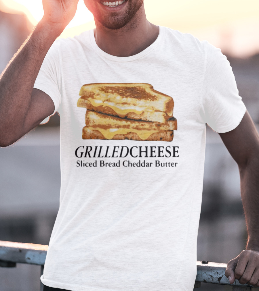 Grilled Cheese Sliced Bread Cheddar Butter Stack T-Shirt