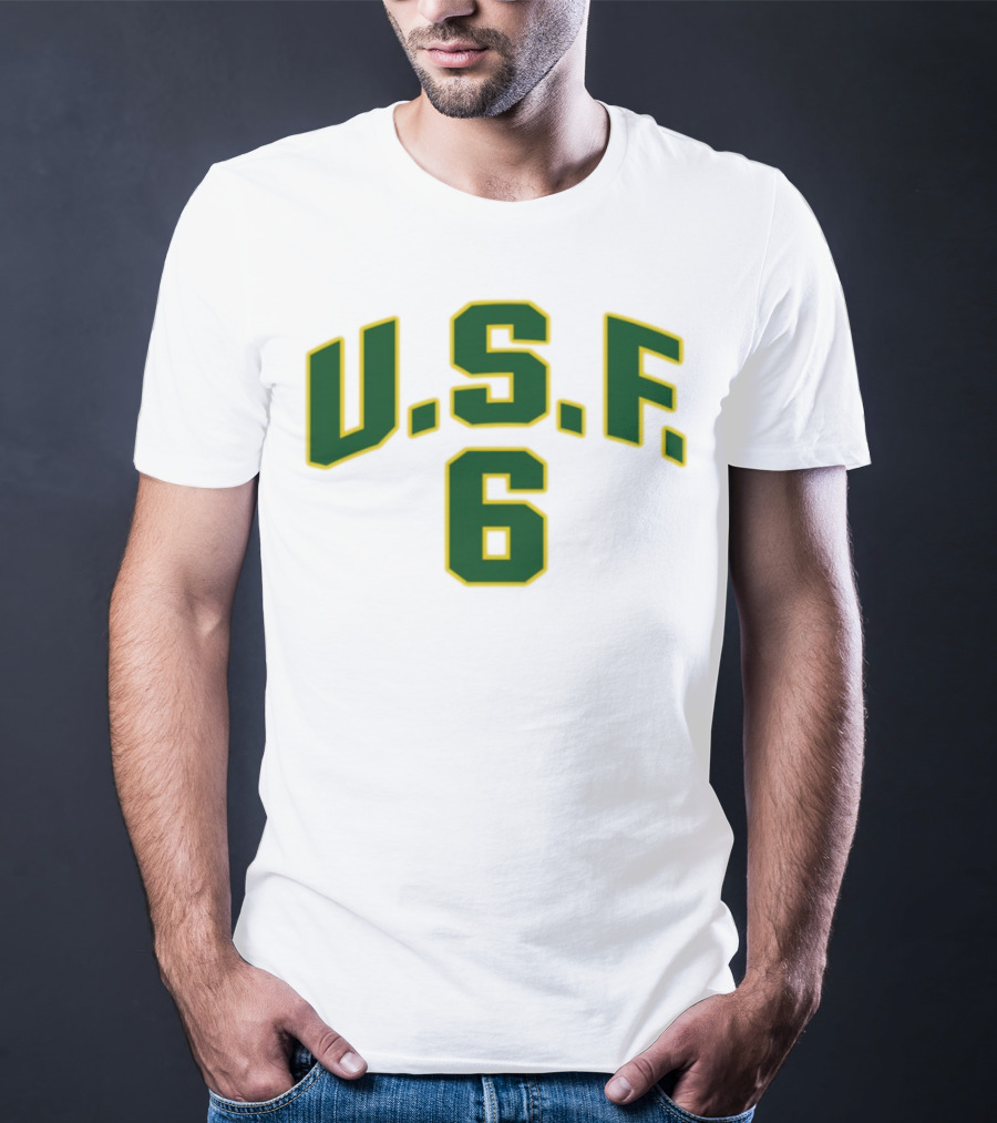 Kevin Garnett U.S.F 6 Basketball Number Retro Style T-Shirt