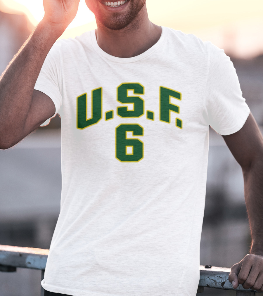 Kevin Garnett U.S.F 6 Basketball Number Retro Style T-Shirt