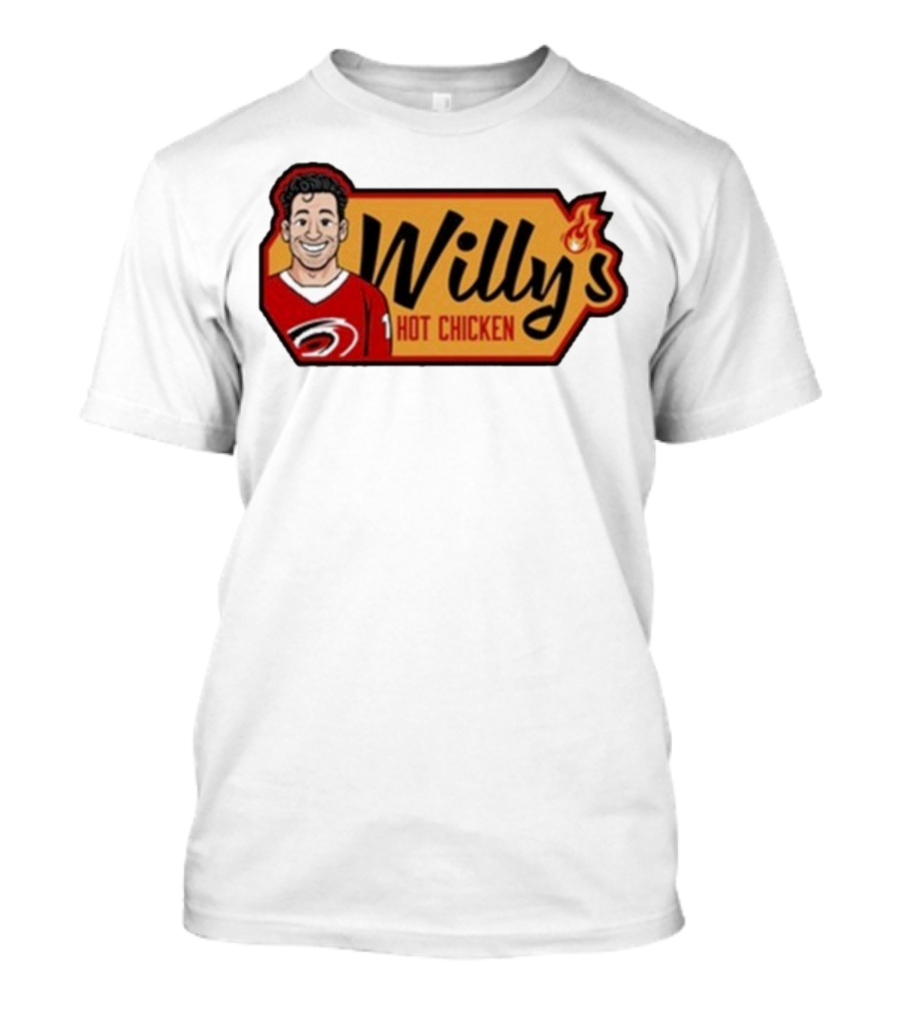 Carolina Hurricanes Willy's Hot Chicken Hockey Theme T-Shirt