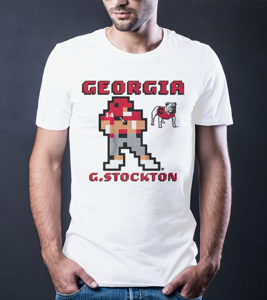 Gunner Stockton Georgia 8-Bit Retro Georgia Bulldogs G.Stockton 2025 T-Shirt