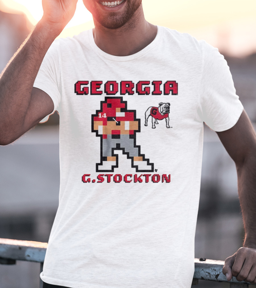 Gunner Stockton Georgia 8-Bit Retro Georgia Bulldogs G.Stockton 2025 T-Shirt