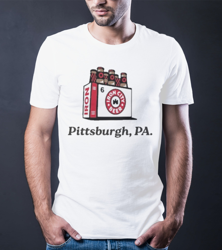 Pittsburgh PA Iron City Beer 6 Pack T-Shirt