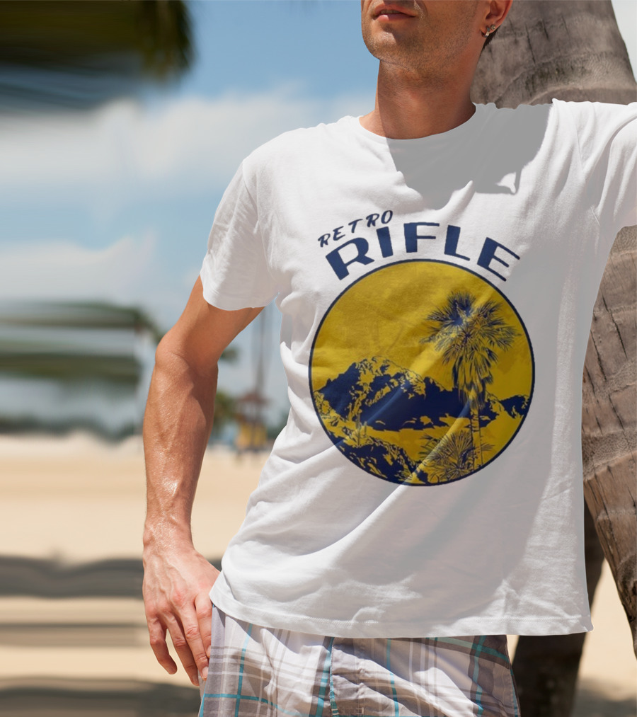 Retro Rifle Desert Oasis Lethal Protector Vintage Style T-Shirt