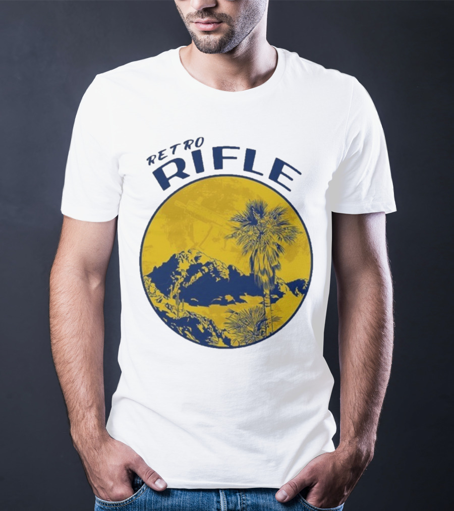 Retro Rifle Desert Oasis Lethal Protector Vintage Style T-Shirt