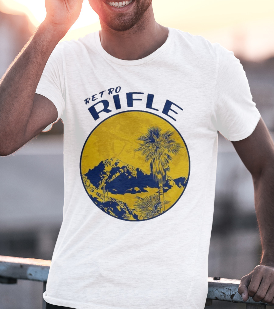 Retro Rifle Desert Oasis Lethal Protector Vintage Style T-Shirt