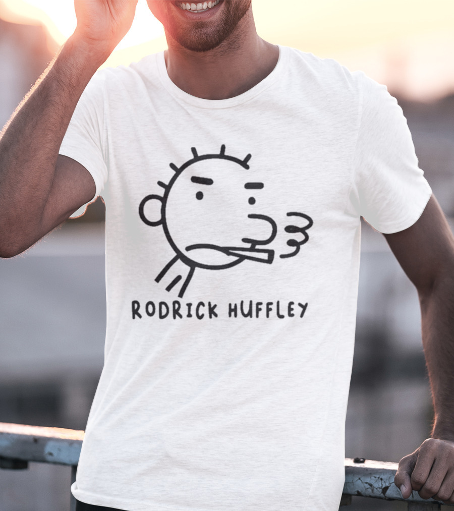 RODRICK HUFFLEY Wimpy Character Face Drawing T-Shirt