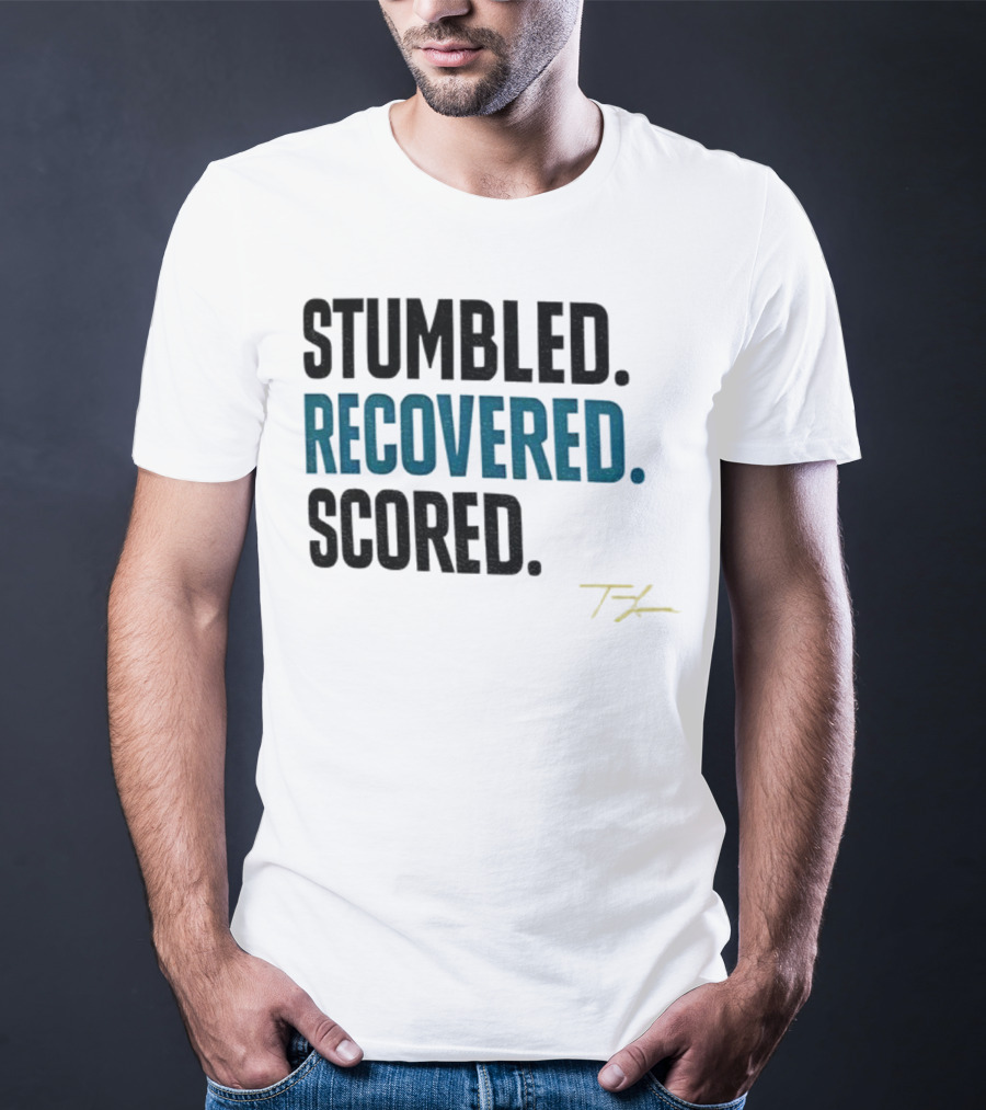 Trevor Lawrence Stumbled Recovered Scored TK Jacksonville Jaguars T-Shirt