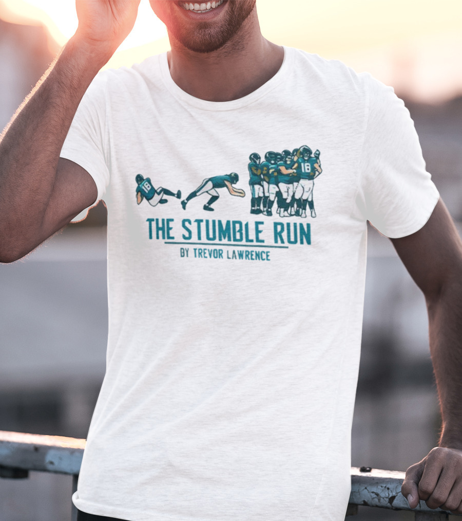 The Stumble Run By Trevor Lawrence Jacksonville Jaguars Football 2025 T-Shirt