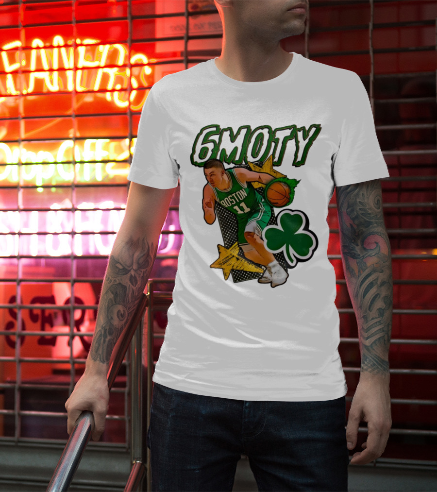 6Moty Boston Celtics Basketball Player Clover Stars T-Shirt