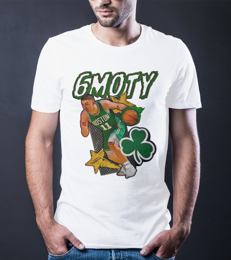 6Moty Boston Celtics Basketball Player Clover Stars T-Shirt