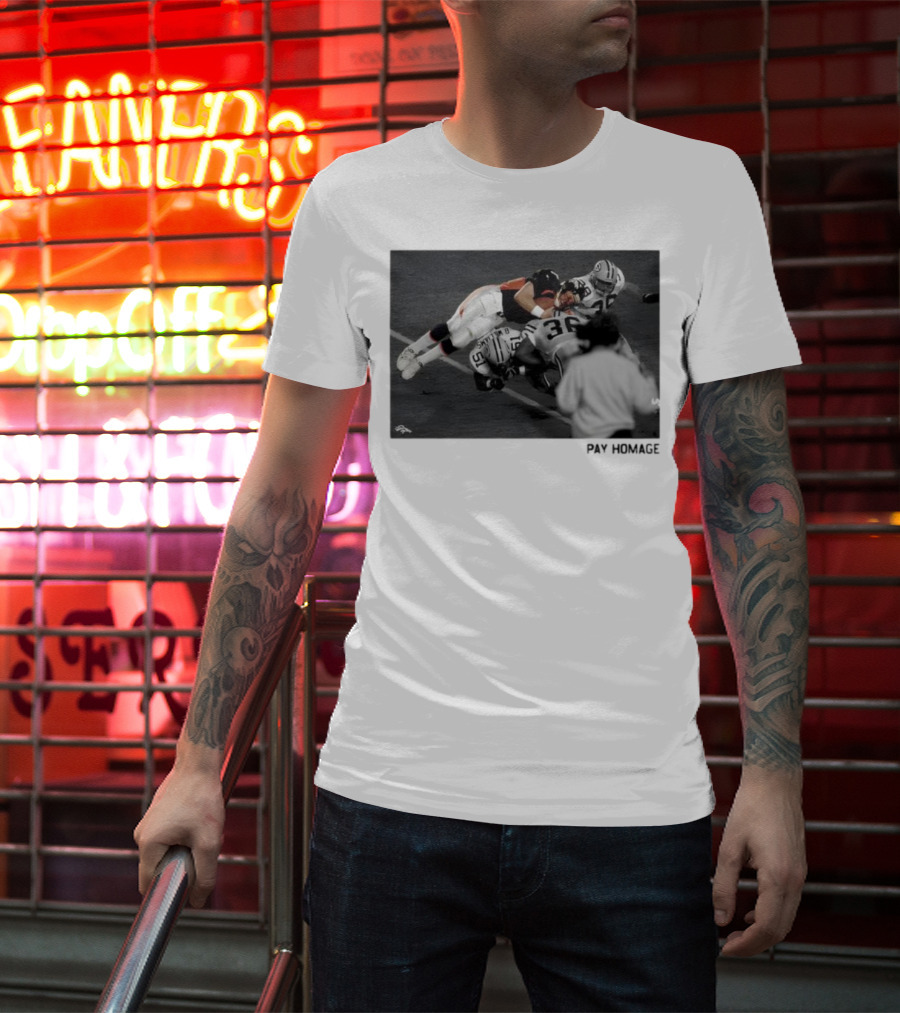 Denver Broncos John Elway Ash Pay Homage Iconic Football Moment T-Shirt