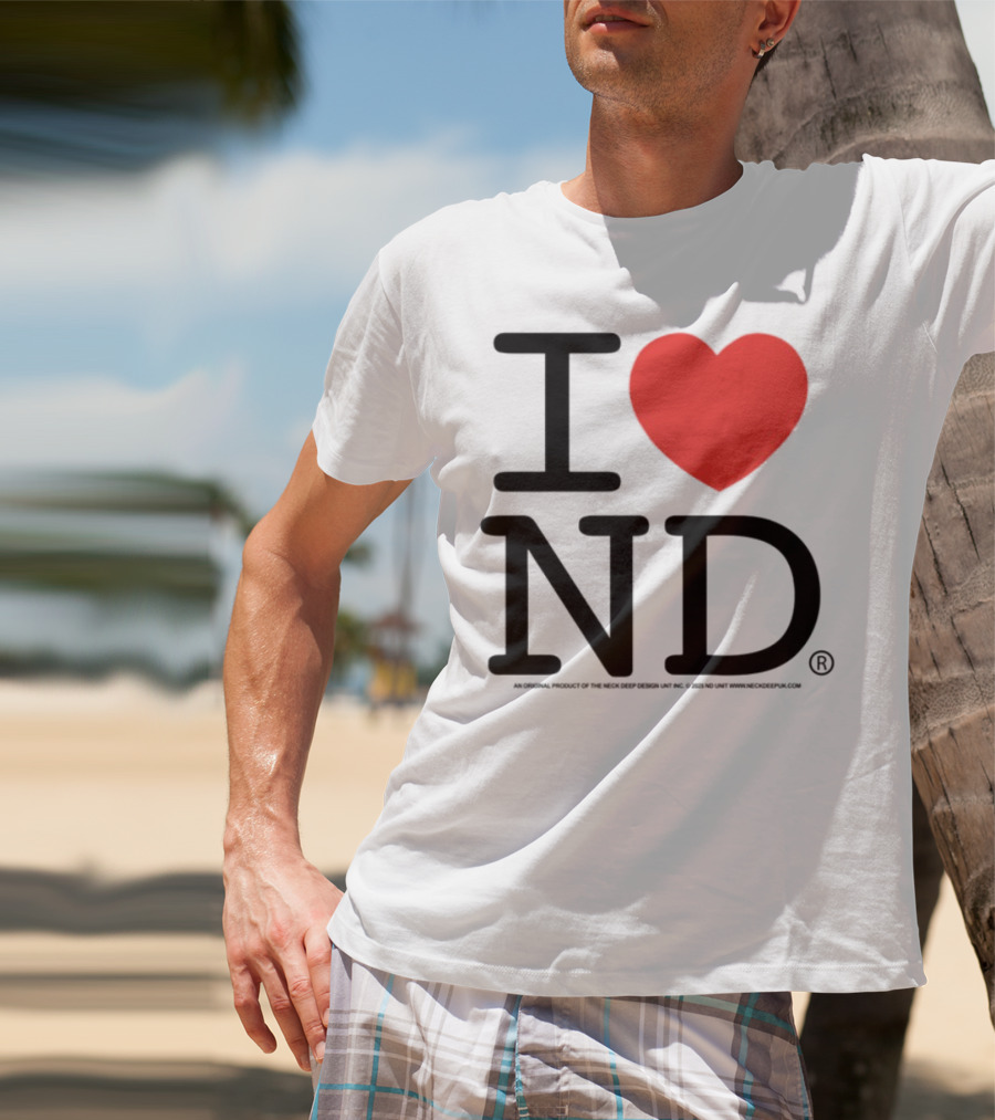 I Heart ND Red Heart Graphic T-Shirt