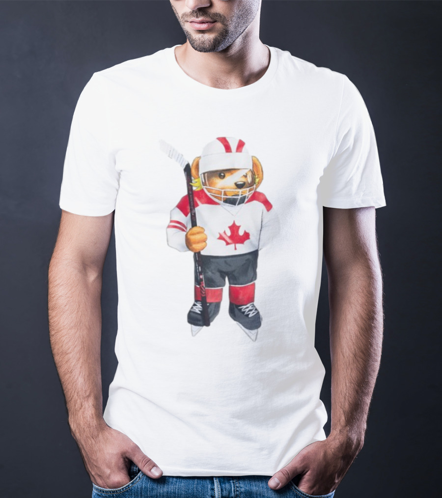 Marketstudios Market X Sherwood Canada Bear Hockey Player T-Shirt