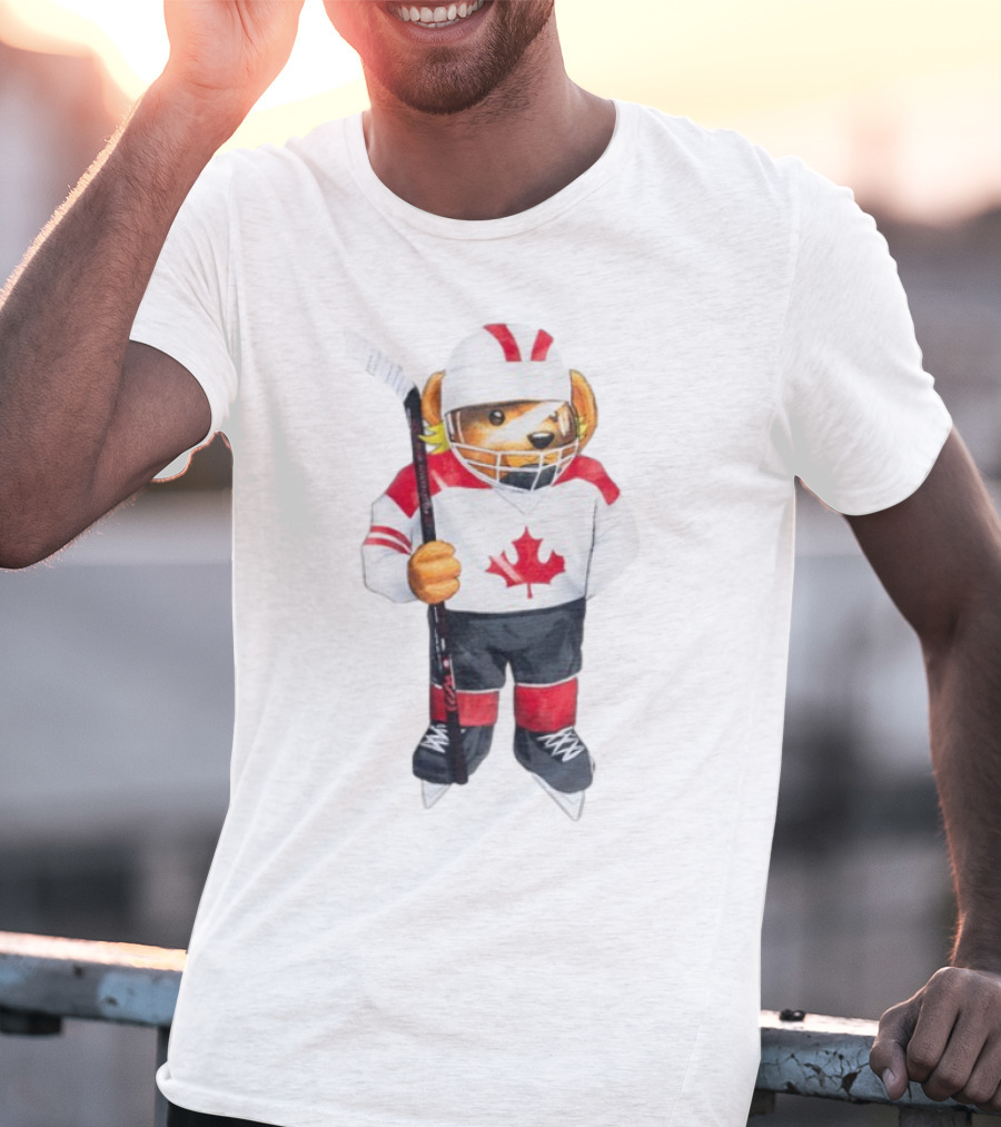 Marketstudios Market X Sherwood Canada Bear Hockey Player T-Shirt