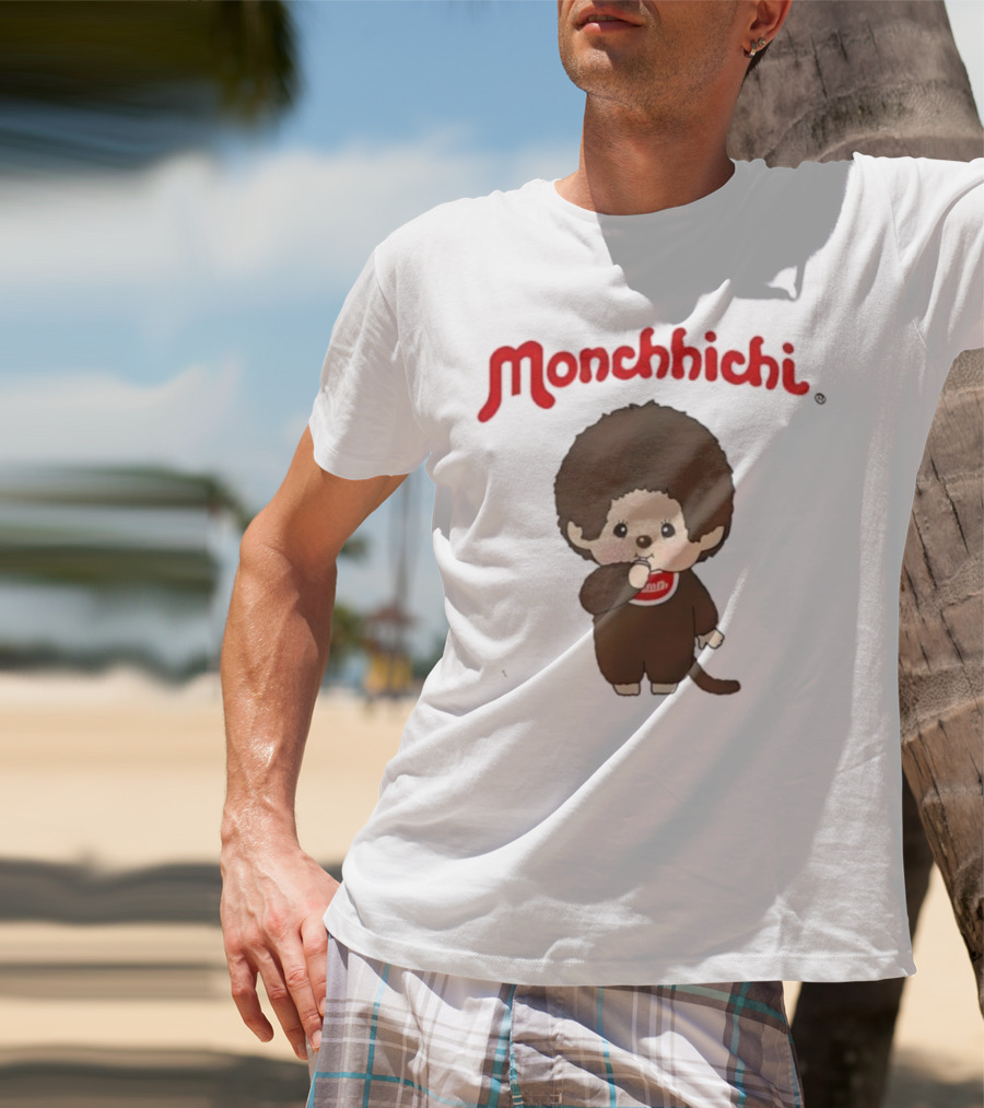 Monchhichi Cute Stance Fluffy Little Guy Character T-Shirt