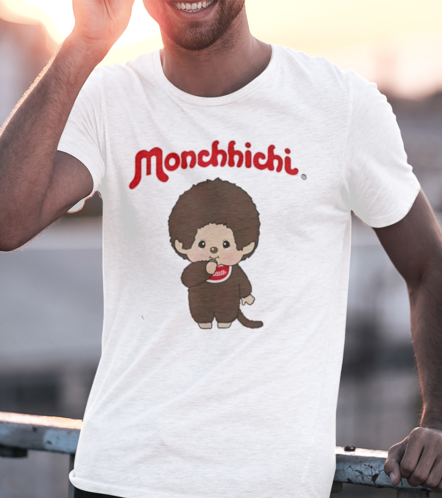 Monchhichi Cute Stance Fluffy Little Guy Character T-Shirt