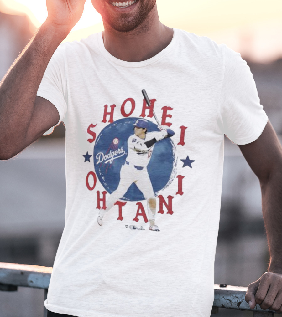 Shohei Ohtani Dodgers Baseball Star Swing Icon T-Shirt