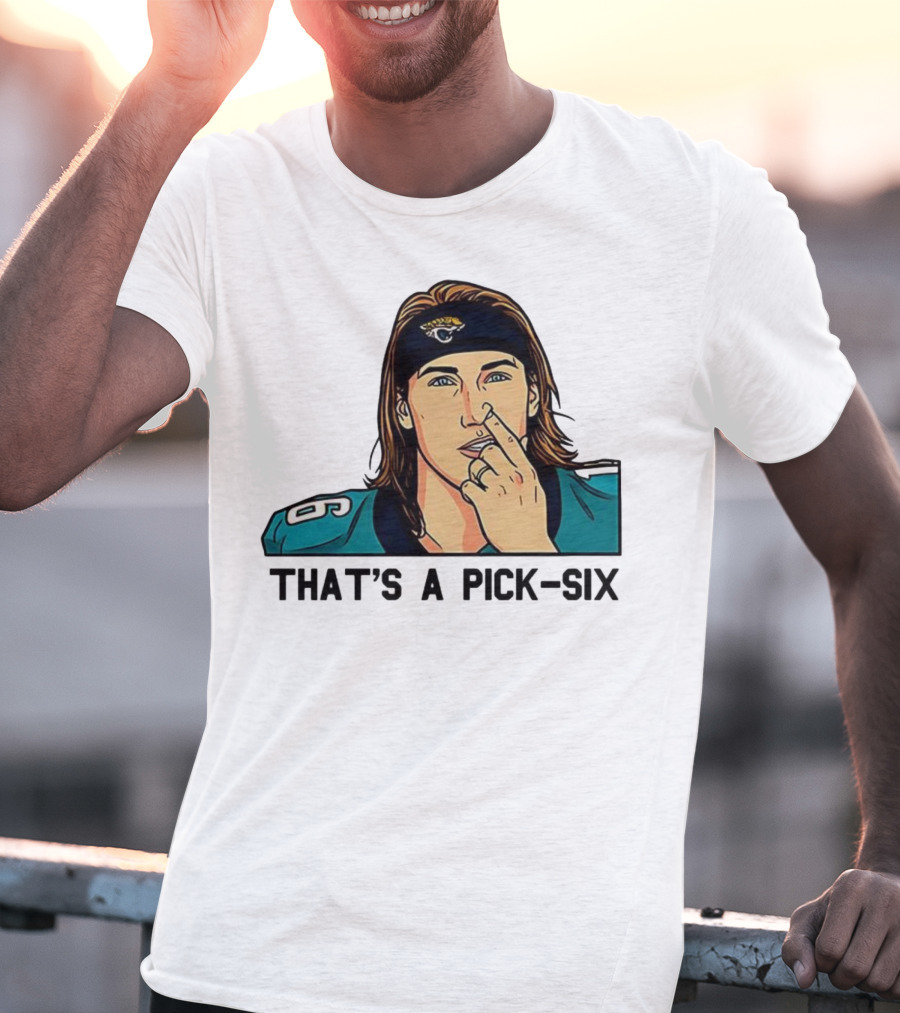 Trevor Lawrence Jacksonville Jaguars That’s A Pick Six Nose Picking T-Shirt