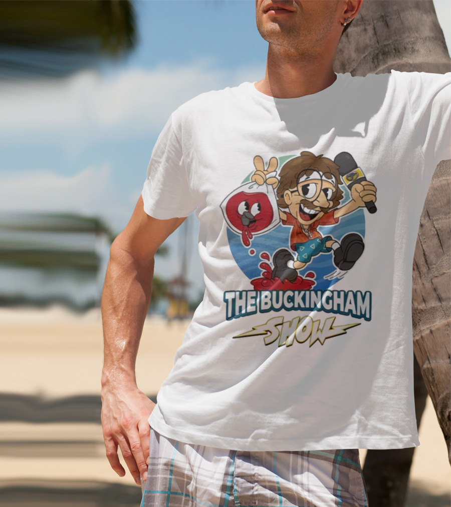 The Buckingham Show Bagged Wine Cartoon Character Fun Adventure T-Shirt