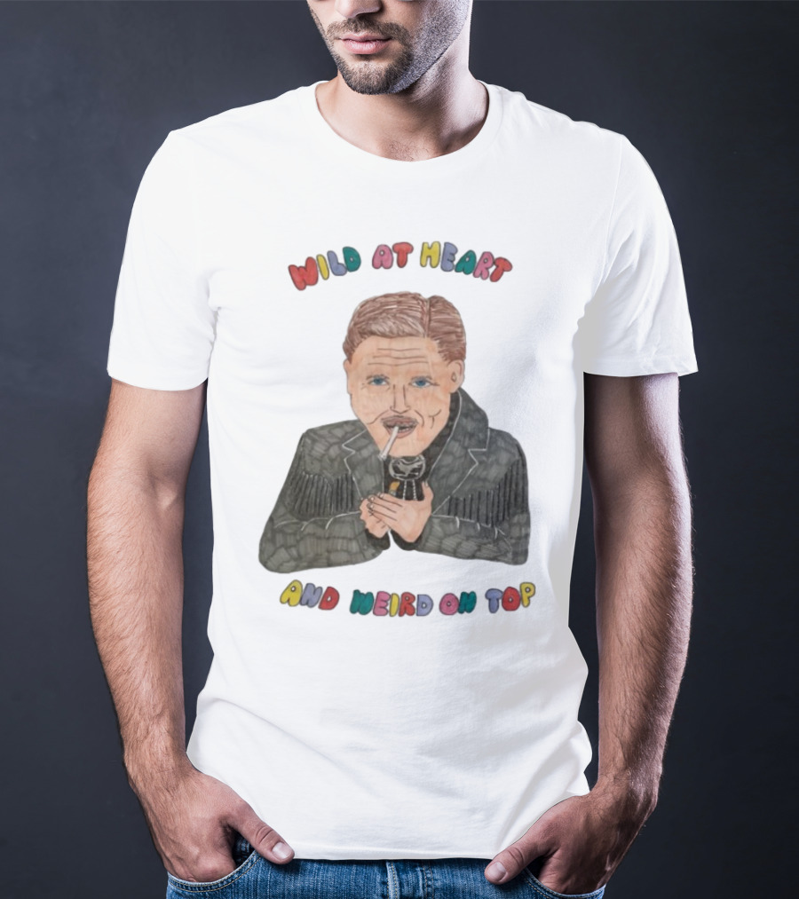 David Lynch Wild At Heart And Weird On Top Smoking Character Illustration T-Shirt