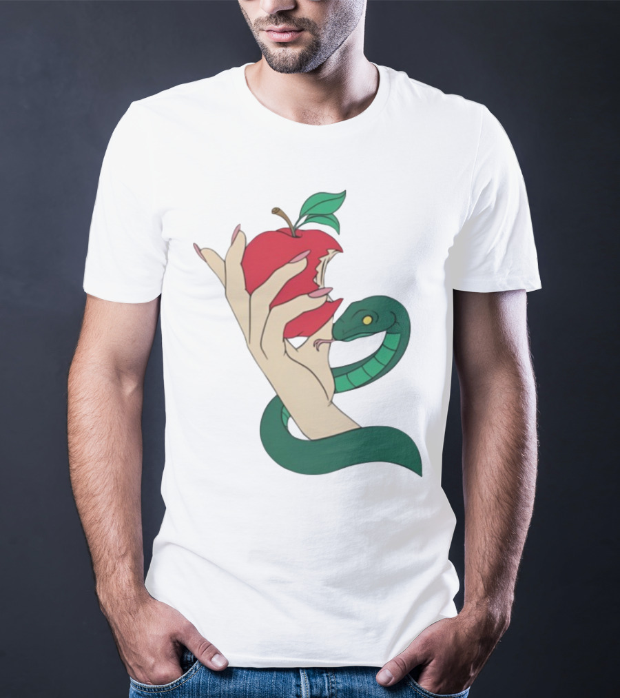 Eve Was Framed Ewf Colorful Snake And Apple T-Shirt