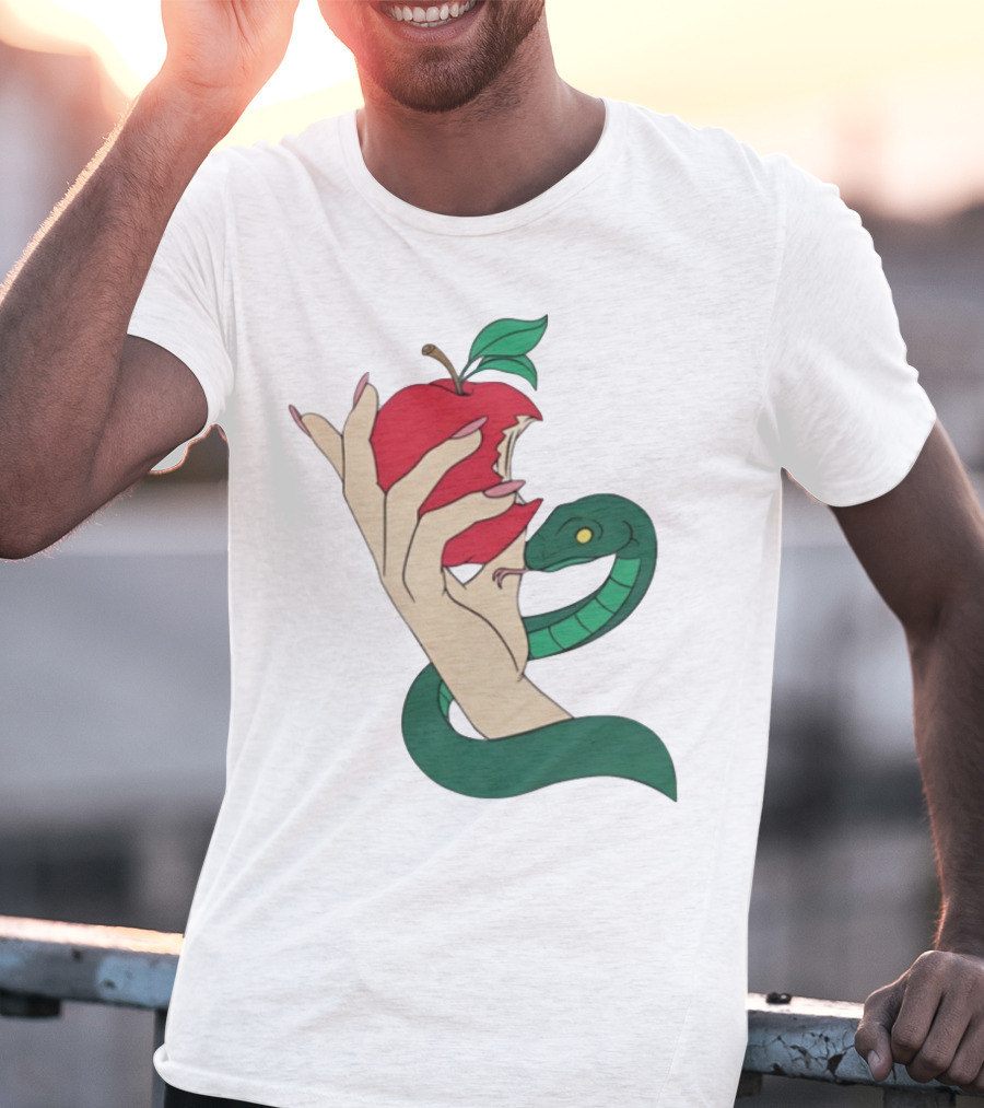 Eve Was Framed Ewf Colorful Snake And Apple T-Shirt