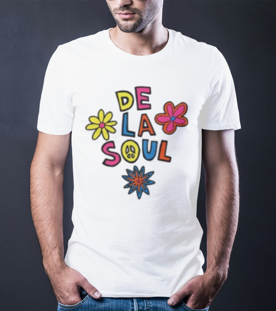 Thank You Dave De La Soul Colorful Flowers Peace Symbol T-Shirt