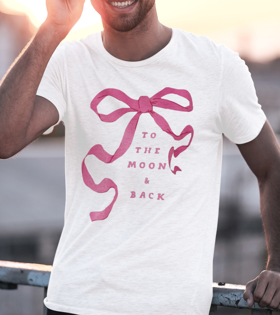 To The Moon And Back Pink Ribbon T-Shirt