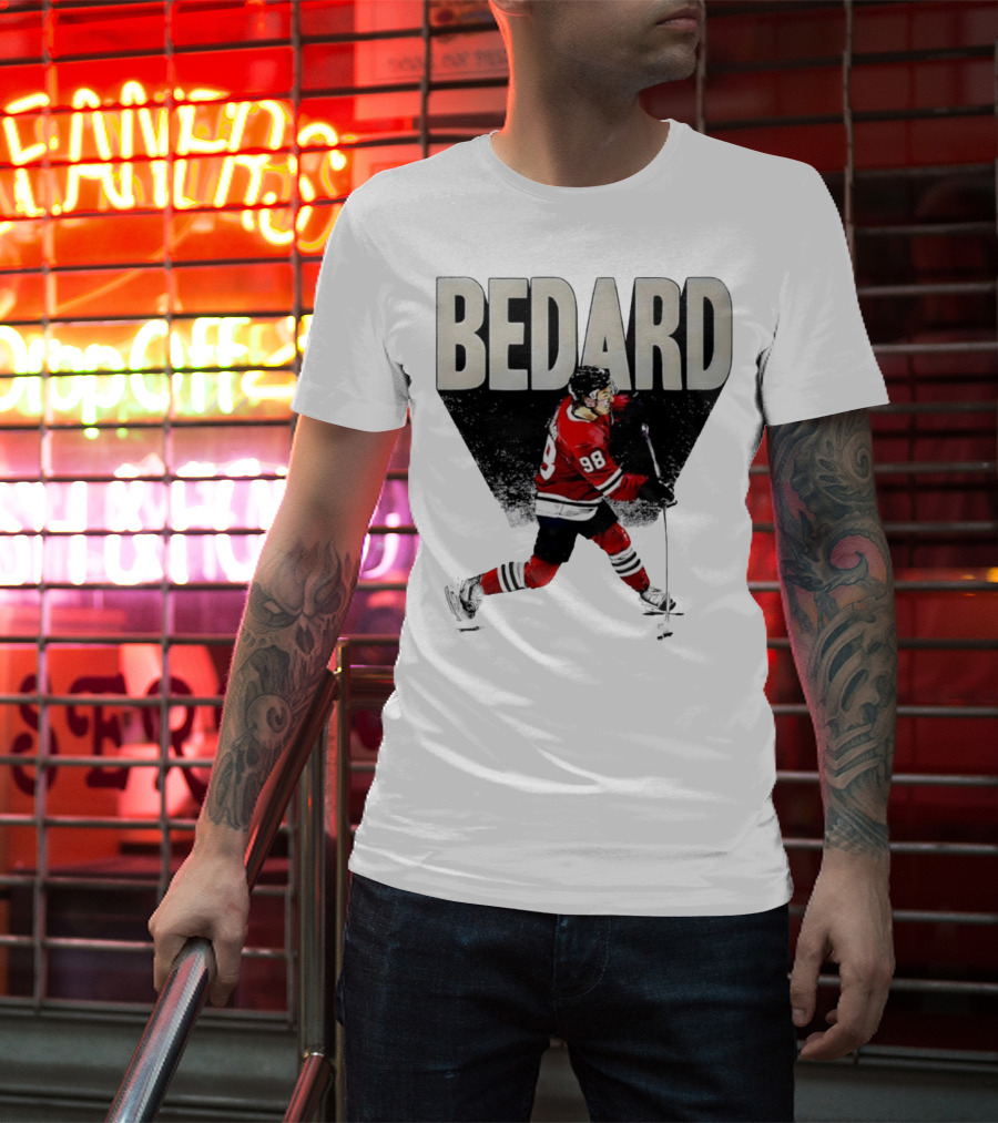 Bedard 98 Chicago Hockey Player Red Jersey T-Shirt