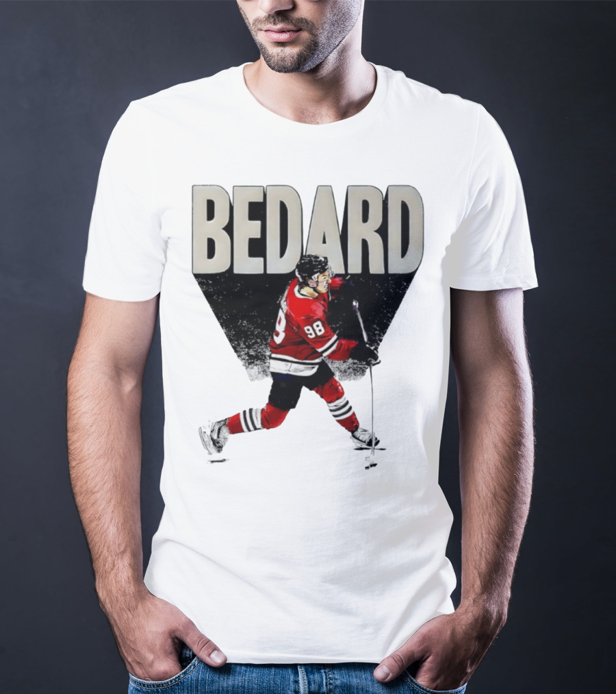 Bedard 98 Chicago Hockey Player Red Jersey T-Shirt