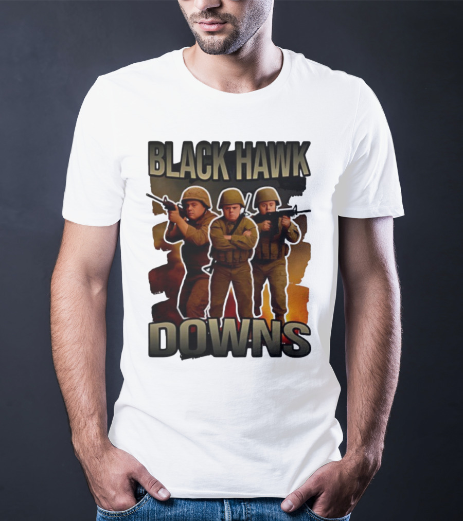 Black Hawk Downs Movie Parody Soldiers T-Shirt